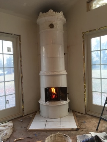 Antique Swedish Tile Heater in New Hampshire